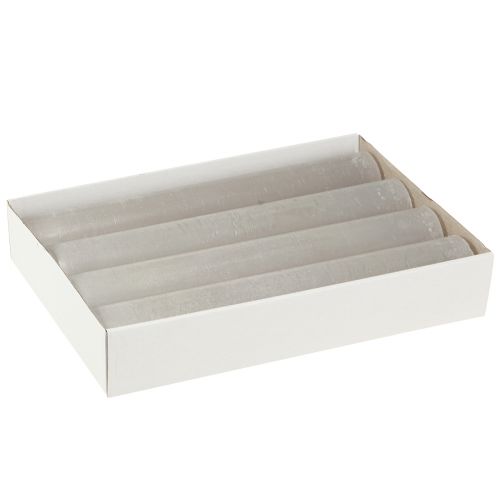 Artikel Grote stokkaarsen lichtgrijs effen 50x300mm 4 st
