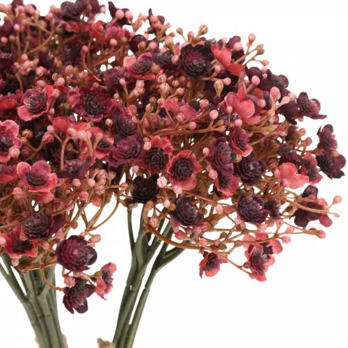 Artikel Gypsophila kunstrode kunstbloemen herfst 29,5cm 18st