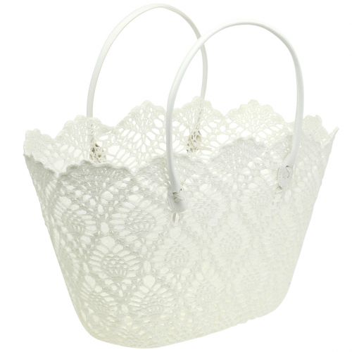 Gehaakte tas wit 48cm x 30cm x 27cm