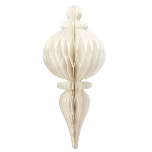 Floristik24 Hangdecoratie kerstversiering papier wit zilver H80cm