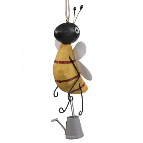 Artikel Hangende decoratie raamdecoratie bijenhout metalen decoratiefiguur 10cm 4st