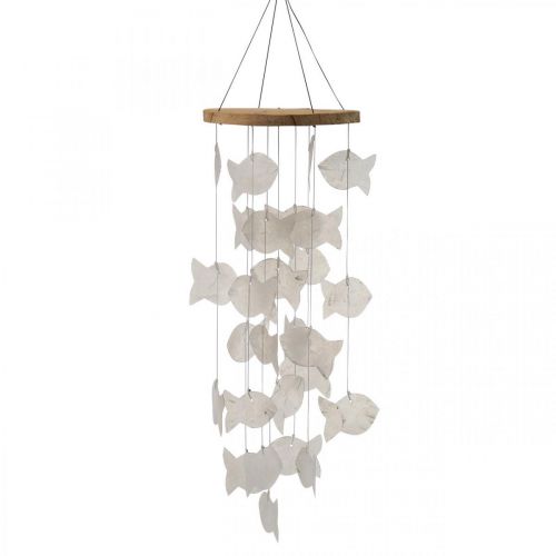 Artikel Hangende decoratie schelpen Capiz windgong tuin Ø12cm L49cm