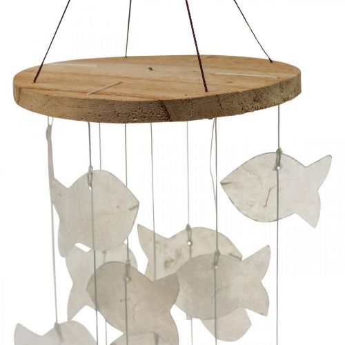 Artikel Hangende decoratie schelpen Capiz windgong tuin Ø12cm L49cm