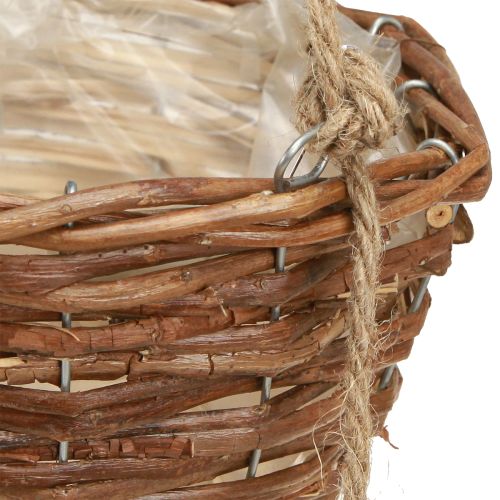 Artikel Hangmand bloemenmand 2 manden hout naturel Ø20cm/26cm