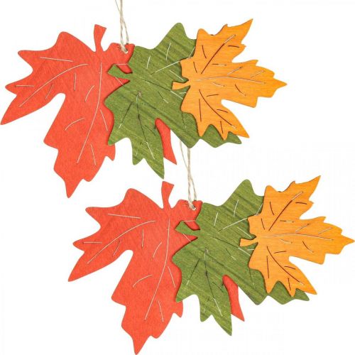 Floristik24 Herfst deco hanger hout bladeren esdoornblad 22cm 4st