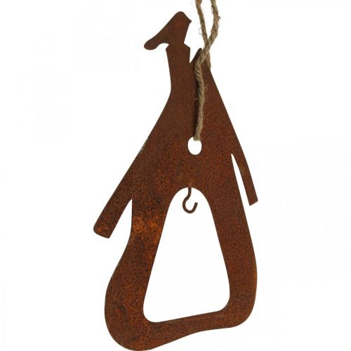 Floristik24 Decohanger metaal appel peer patina decoratie 23/24cm 2st