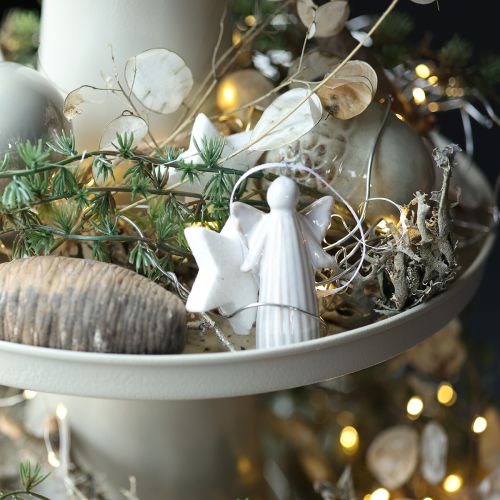 Engelhangertje, decoratief figuurtje om in de kerstboom te hangen, 8 cm, 4 stuks | Floristik24.nl