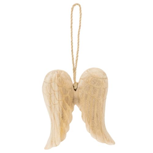 Houten engelenvleugelhanger voor decoratie, 12 cm | Floristik24.nl
