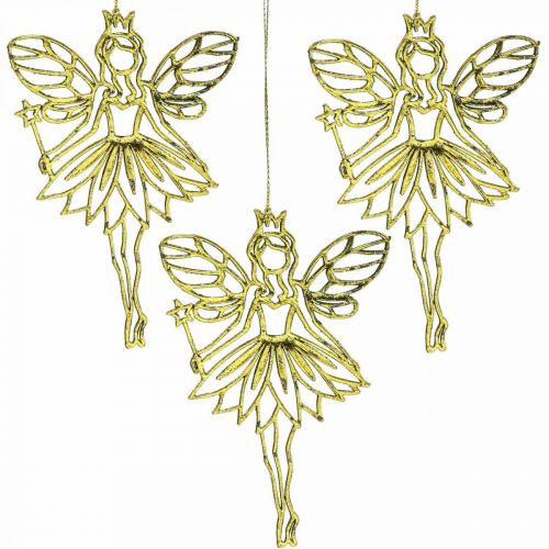 Floristik24 Kerstboomversiering elfjesfee hanger goud H15cm 16 st
