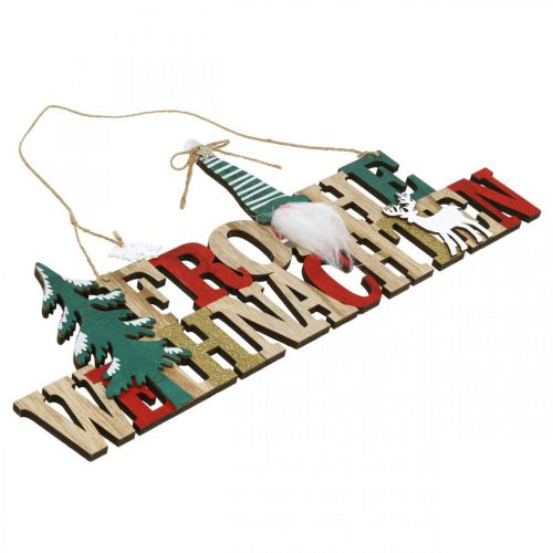 Artikel Houten letters Merry Christmas deur decoratie Kerstmis