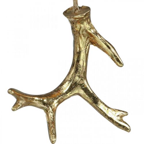 Floristik24 Kersthanger decoratie gewei boomversiering goud 7,5cm 6 st