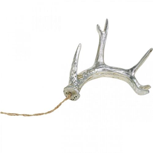 Floristik24 Kersthanger decoratie gewei Advent zilver 15cm 4 st