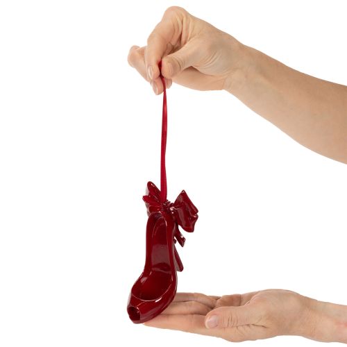 Decoratieve schoen om op te hangen met strik, 10 cm | Floristik24.nl
