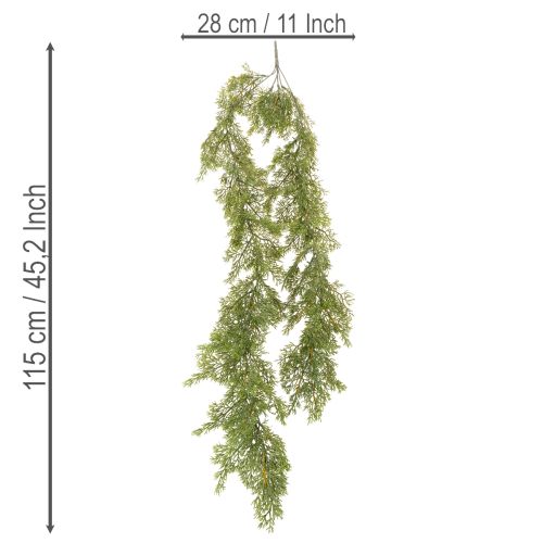 Decoratie van een slinger van dennentakken voor tafel en raam, 115 cm | Floristik24.nl