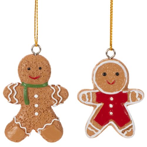Decoratieve peperkoekmannetjes als kerstboomversiering, 6 cm, 12 stuks kopen | Floristik24.nl