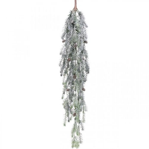 Floristik24 Kersttak voor het ophangen van dennenappels gesneeuwd 110cm