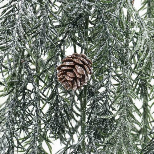 Floristik24 Kersttak voor het ophangen van dennenappels gesneeuwd 110cm