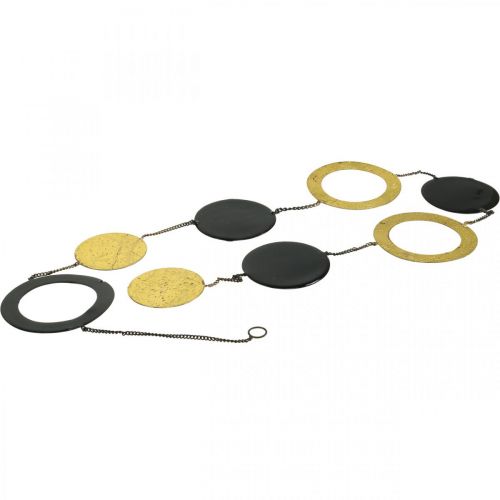 Artikel Kerstdecoratie hangdecoratie goud zwart L124cm 8 elementen