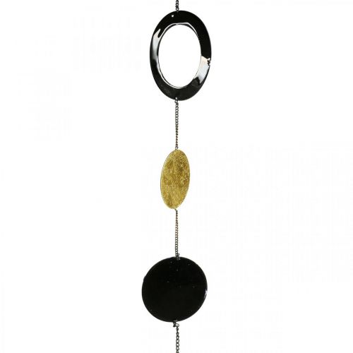 Kerstdecoratie hangdecoratie goud zwart L124cm 8 elementen