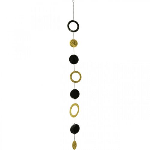 Kerstdecoratie hangdecoratie goud zwart L124cm 8 elementen