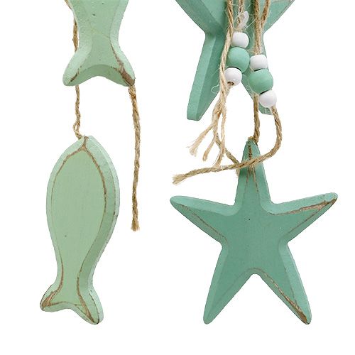 Artikel Decoratieve hanger ster, vis mint 47cm - 50cm 2st