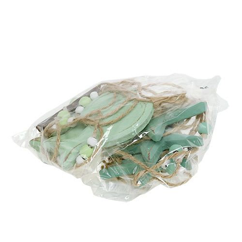 Decoratieve hanger ster, vis mint 47cm - 50cm 2st