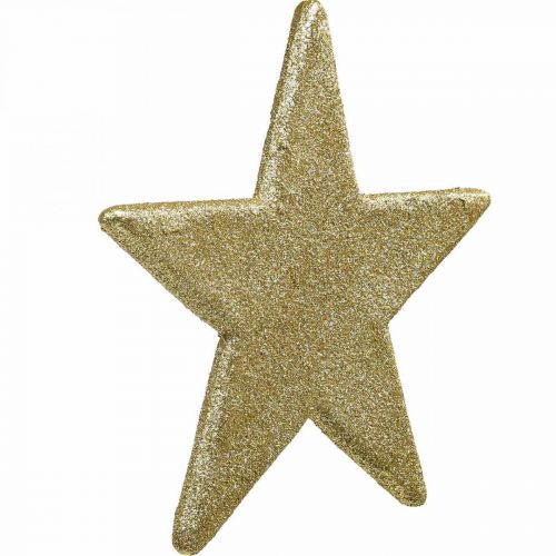 Artikel Kerstdecoratie ster hanger gouden glitter 30cm 2st