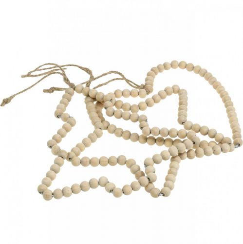 Artikel Decoratieve kerst houten kralen hart sterboom H16cm 3 st
