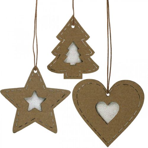 Artikel Kerstboomdecoratie ster dennenhart papier 7cm 36st