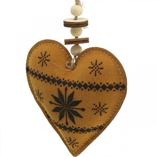 Artikel Kerstboomdecoratie ster dennenhart imitatieleer 11cm 3st