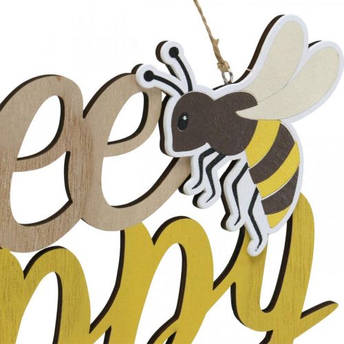 Artikel Decoratief bord bij “Bee Happy” zomerdecoratie hout 31×18cm 2st