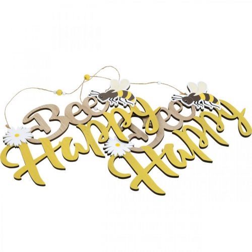 Artikel Decoratief bord bij “Bee Happy” zomerdecoratie hout 31×18cm 2st