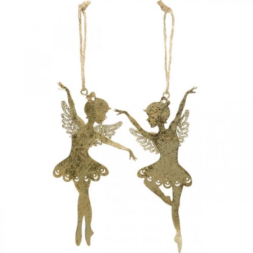 Artikel Elfendecoratie Kerstdecoratie voor hangende hanger gouden 4st