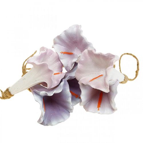Sierhanger Bellflower paars wit Ø3,5cm H8cm 6st