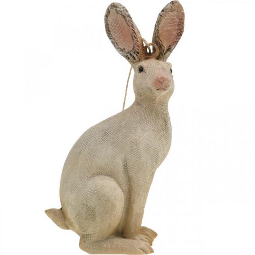 Artikel Paashaas figuur om op te hangen Paasdecoratie polyresin H9.5cm 4st