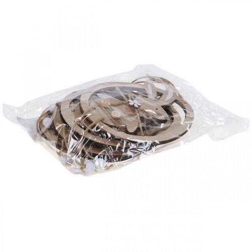 Artikel Decoratieve hanger houten paasdecoratie konijntje in ei 9×1,5×23cm 6 st