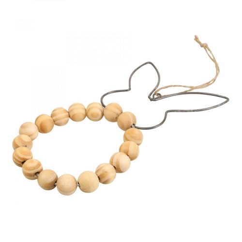 Artikel Decoratieve hanger Konijnen Decoratieve houten kralen Metaal 8,5 cm × 18 cm 4 stuks