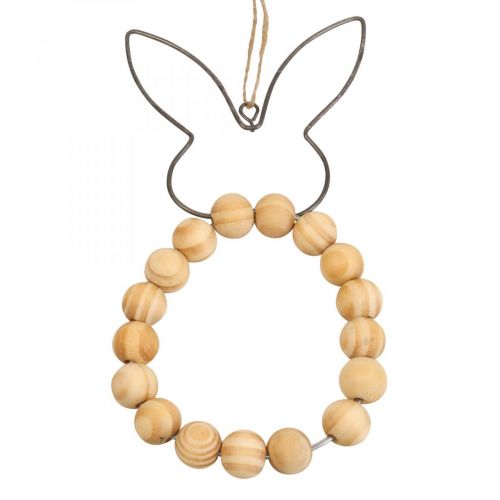 Artikel Decoratieve hanger Konijnen Decoratieve houten kralen Metaal 8,5 cm × 18 cm 4 stuks