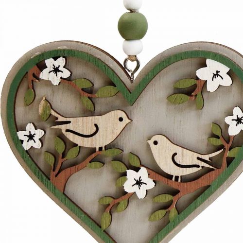 Artikel Hangdecoratie houten deco hanger vogels raamdecoratie 10cm 6st