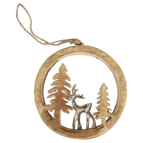 Artikel Hangdecoratie raam Kerstdecoratie rendierhout decoratie 19,5cm