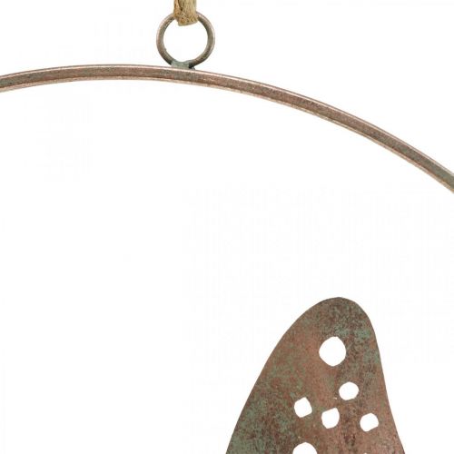 Artikel Wanddecoratie vlinder decoratie metaal ring roos Ø38cm