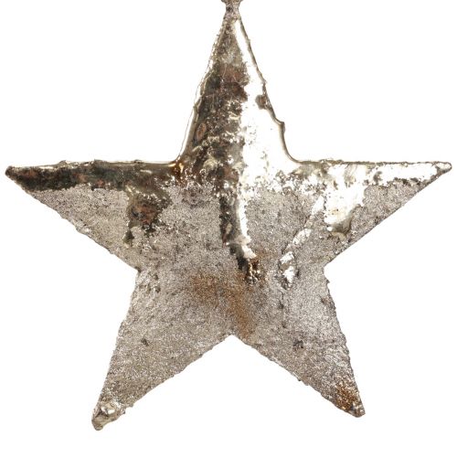 Floristik24 Hangdecoratie ster metaal kerstdecoratie zilver 15,5cm 3 st