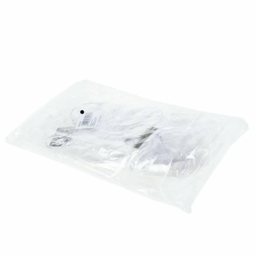 Floristik24 Sneeuwvlok om op te hangen 11cm transparant, glitter 12st
