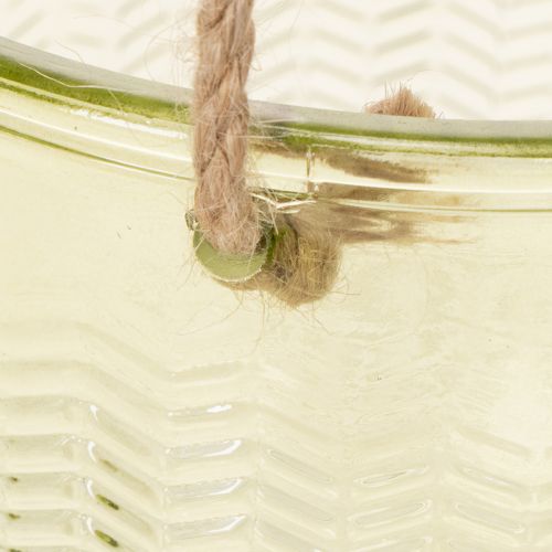 Hangende glazen pot, decoratieve glazen pot, retrostijl, groen/bruin, 14,5 cm, 2 stuks | Floristik24.nl