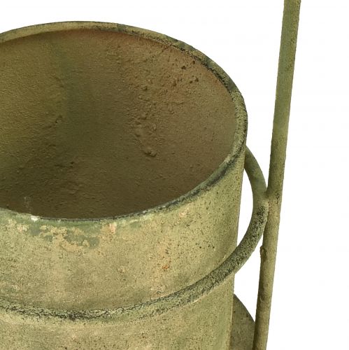 Artikel Hangpot bloempot om op te hangen groen vintage Ø10,5cm