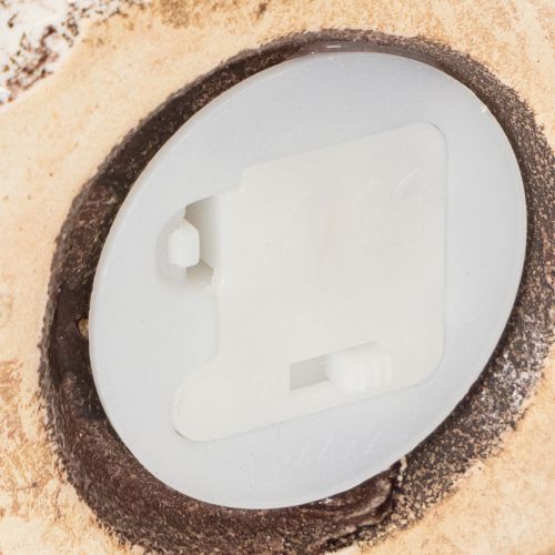 Artikel Rustiek keramisch huisje met heldere ledverlichting, ideaal als sfeervolle tafeldecoratie, 15 cm, 2 stuks