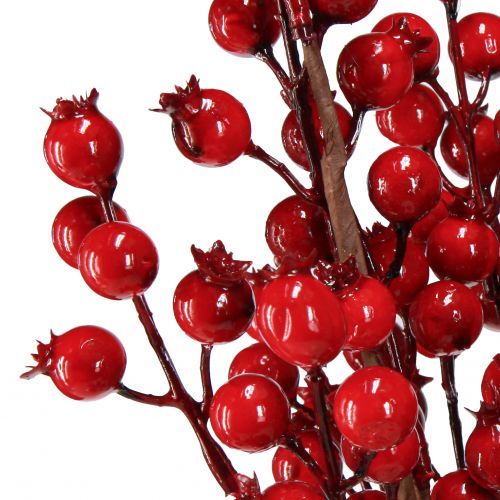 Artikel Rozenbotteldecoratie, kunstmatige siertakken, rood, L62 cm, 3 stuks