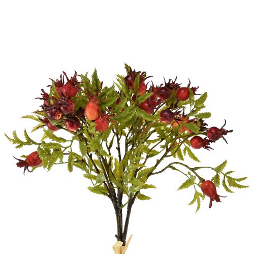 Floristik24 Rozenbotteldecoratie rode kunstrozenbotteltakken 48 cm 3 stuks