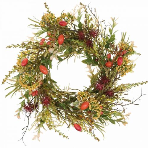 Floristik24 Deco krans rozenbottels kunst herfstkrans kunstbloemen Ø25cm