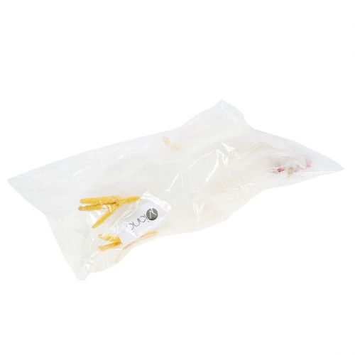 Floristik24 Haan hen met veren wit 17cm, 21cm 2st